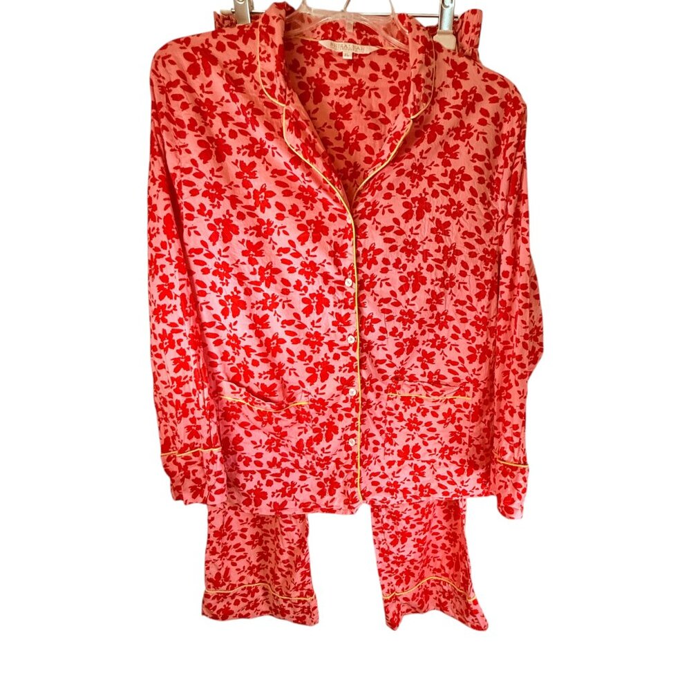 Shiraleah Noelle Pink Red Pajamas Womens Size XL 100% Cotton Floral Cottagecore - Picture 6 of 11
